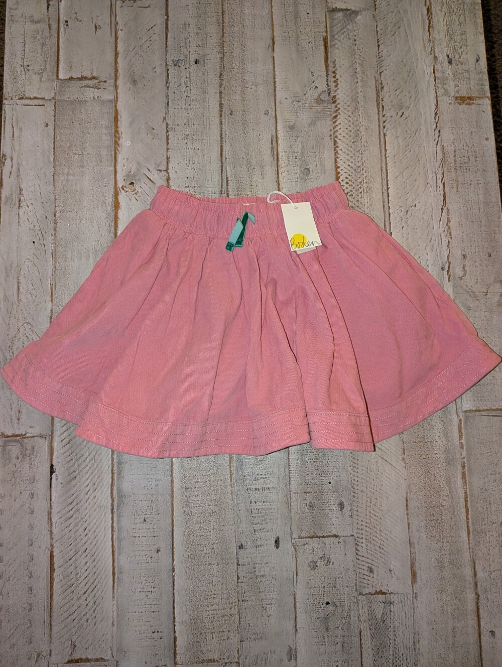 New Mini Boden Pink Twirly Corduroy Skirt 6-7